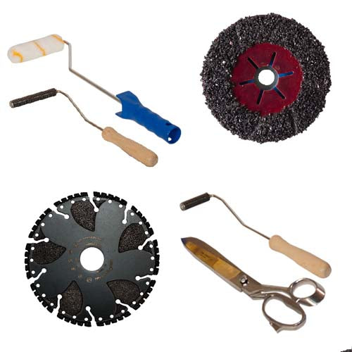 Hier finden Sie alle Werkzeuge, die benötigt werden um professionelle Handlaminate herzustellen.