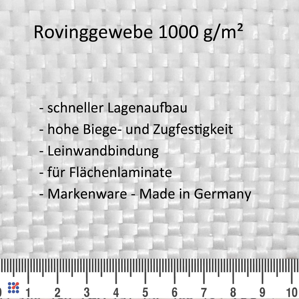 Rovinggewebe 1000 g/m², Leinwand, Glasrovinggewebe