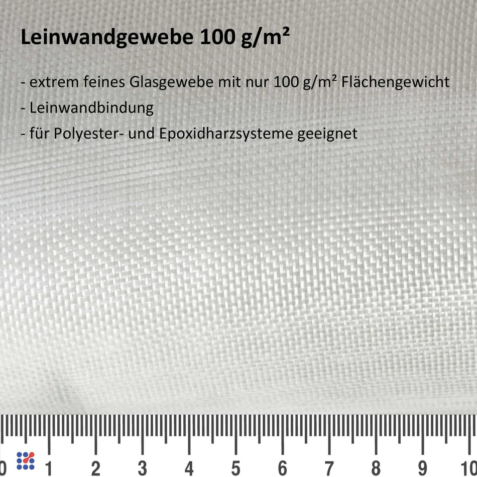 Rovinggewebe 100 g/m² Leinwand, Feinrovinggewebe