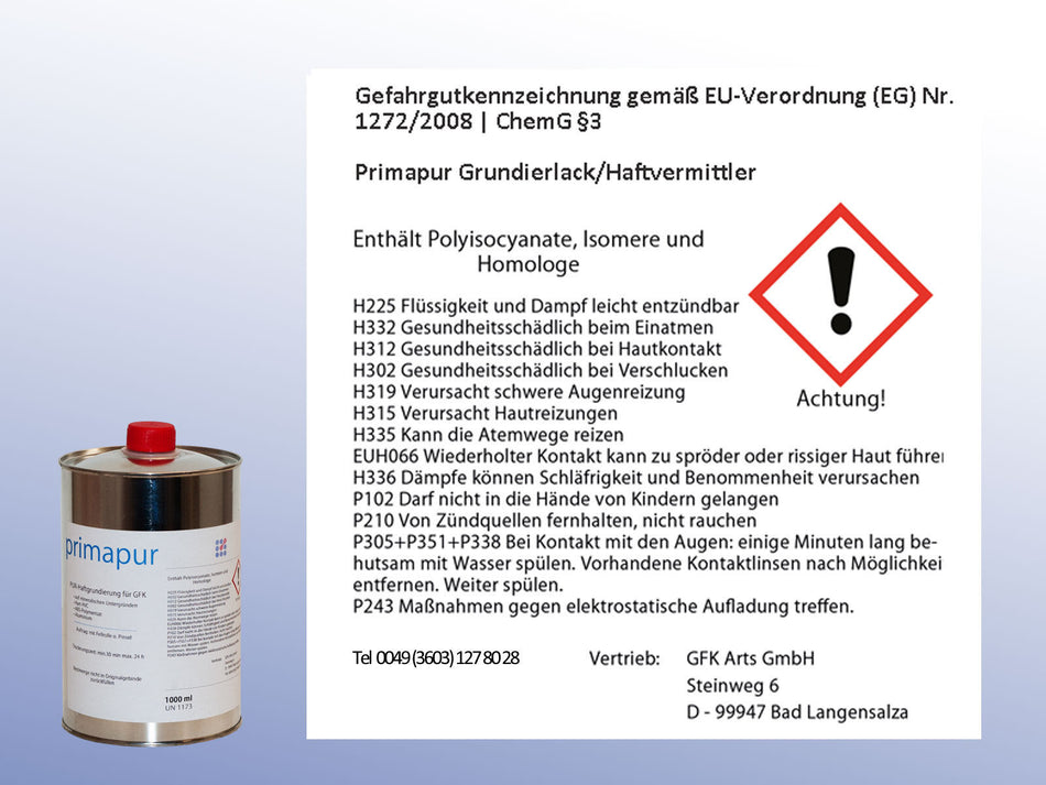 PRIMAPUR Grundierung PU-Primer Beton Holz Haftvermittler Holzversiegelung GFK