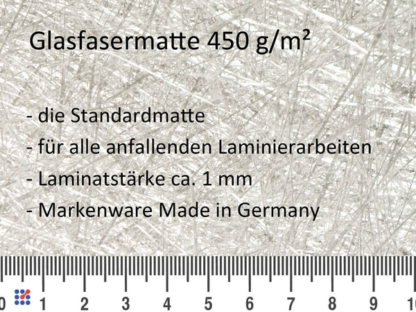 Glasfasermatte 450 g/m² - Die Standardmatte mit 1 mm Laminataufbau