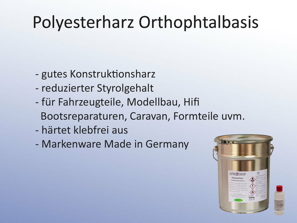 10 kg Polyesterharz Othophtal, inkl. Härter